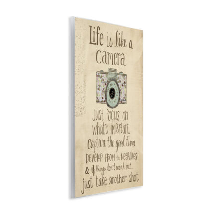 Life Is Like a Camera – Textual Art Print - Chic Decora