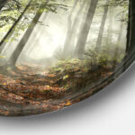 Light In Dense Fall Forest With Fog Artwork - Image 3