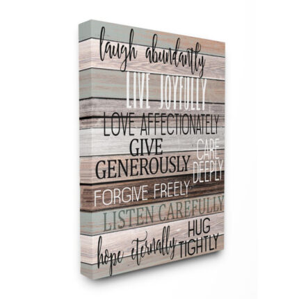 Live Joyfully Phrases by Kim Allen - Textual Art Print