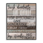 Live Joyfully Phrases by Kim Allen - Textual Art Print