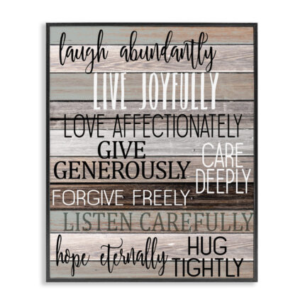 Live Joyfully Phrases by Kim Allen – Textual Art Print - Chic Decora