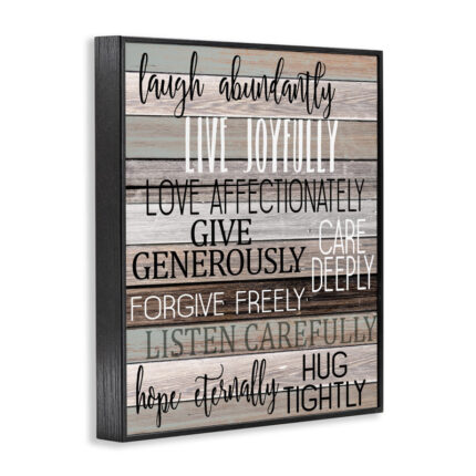 Live Joyfully Phrases by Kim Allen – Textual Art Print - Chic Decora