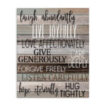 Live Joyfully Phrases by Kim Allen - Textual Art Print