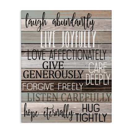 Live Joyfully Phrases by Kim Allen – Textual Art Print - Chic Decora