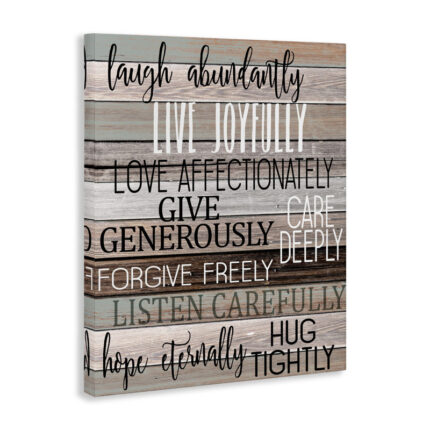 Live Joyfully Phrases by Kim Allen – Textual Art Print - Chic Decora