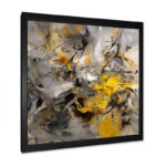 Loughran Mustard Yellow And Vivid Gray III - Abstract Canvas Prints - Image 2