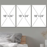 Luxury Abstract Polygonal Background 3D Effect Rendering Canvas 3 Pieces Print - Image 5