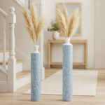 Luxury Metal Tall Vases, Large Floor Vase Set of 2, 32" and 40" Living Room, Home, Office Decor - Image 5