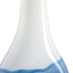 Manzer 10" Mouthblown Colored White Glass Table Vase - Image 3