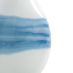 Manzer 10" Mouthblown Colored White Glass Table Vase - Image 6