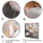 Marble Pink Gold Peony Flower III - Abstract Marble Canvas Print Wall Art - Image 4