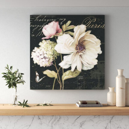 Marche De Fleurs ” Marche De Fleurs On Black II ” by Lisa Audit - Chic Decora