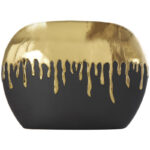 Marelin Ceramic Abstract Decorative Vase with Abstract Melting Drips - Image 2