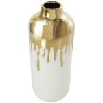 Marelin Ceramic Abstract Decorative Vase with Abstract Melting Drips - Image 2