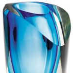 Marie-Anne Clear and Blue Crystal Table Vase - Image 5