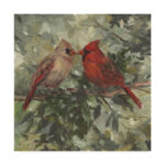 Mary Miller Veazie " Kissing Cardinals " by Mary Miller Veazie Painting Print - Image 7