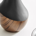 Masanari 2 Piece Gourd Modern Two Tone Tabletop Vase Set - Black And Walnut - Image 3