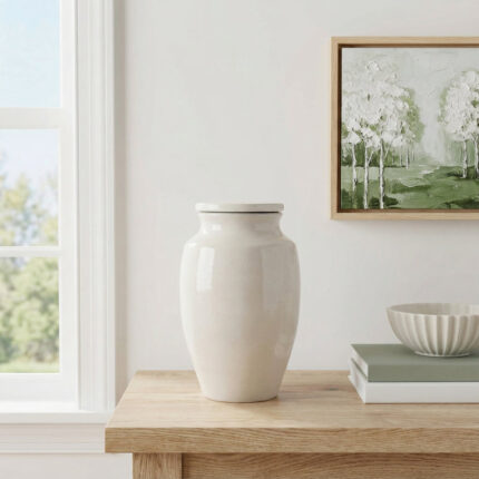 Medium Round Terracotta Cachepot with Cover Lid - Chic Decora