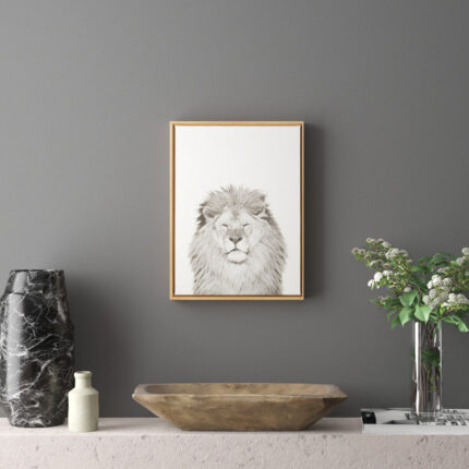 Melita Pablo ‘Lion Portrait’ by Simon Te – Photograph Print on Canvas - Chic Decora