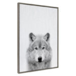 Melita Philosopher Wolf Animal Print Portrait by Simon Te Tai - Photograph on Canvas - Image 7