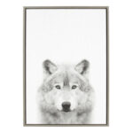 Melita Philosopher Wolf Animal Print Portrait by Simon Te Tai - Photograph on Canvas - Image 8