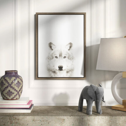 Melita Philosopher Wolf Animal Print Portrait by Simon Te Tai – Photograph on Canvas - Chic Decora