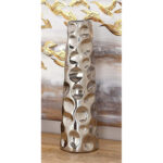 Meltham Ceramic Cone Decorative Vase with Concaved Bubble Texture - Image 3