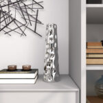 Meltham Ceramic Cone Decorative Vase with Concaved Bubble Texture - Image 7