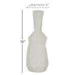 Messina Adele White 16.2" Stoneware Table Vase - Image 4