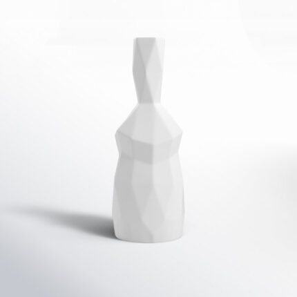 Messina Adele White 16.2″ Stoneware Table Vase - Chic Decora