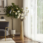 Metal Aluminum Vase with Sleek Modern Design and Textured Cylindrical Shape for Contemporary Decor