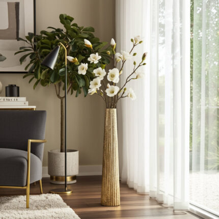 Metal Aluminum Vase with Sleek Modern Design and Textured Cylindrical Shape for Contemporary Decor - Chic Decora