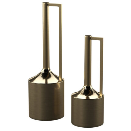 Metal Decorative Vase with Handles Set - Chic Decora