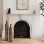 Metal Gold Embossed Floor Vases With Verdigris Finish (Set of 2) - Image 7