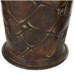 Metal Indoor Outdoor Tall Floor Bottleneck Decorative Vase with Bubble Texture and Studs - Image 6