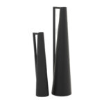 Metal Slim Cone Decorative Vase with Handles Set - Image 2