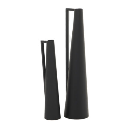 Metal Slim Cone Decorative Vase with Handles Set - Chic Decora