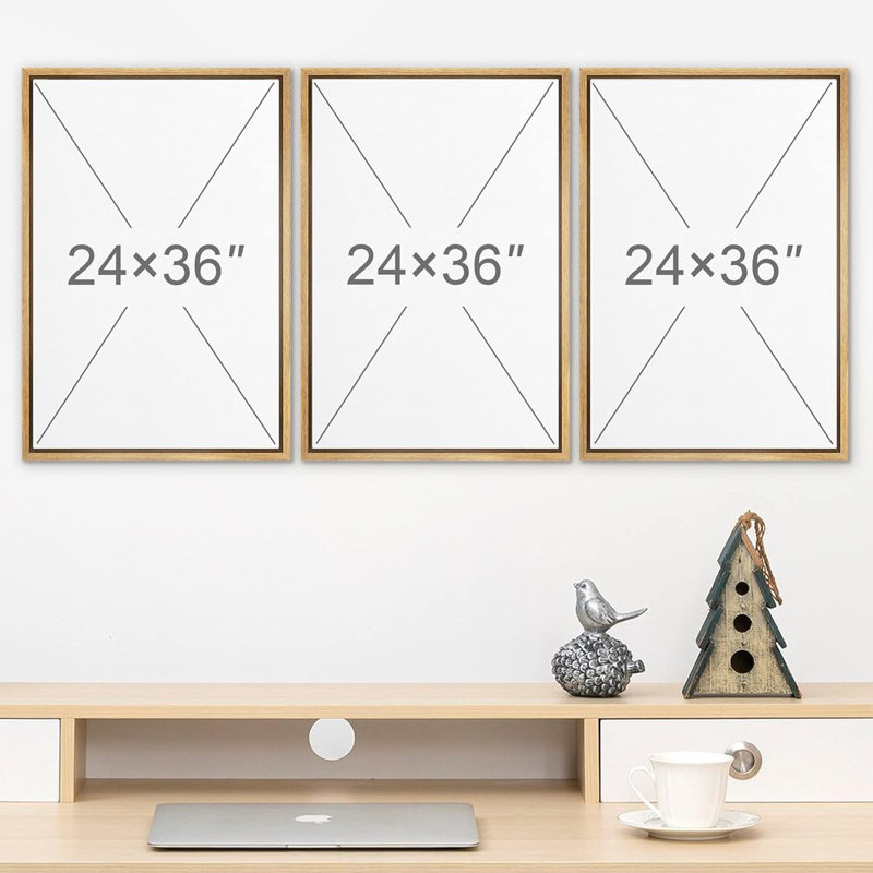 Mid-Century Modern Black And White Minimalist Abstract Home Decor Framed Wall Art Work Canvas Print - Image 3