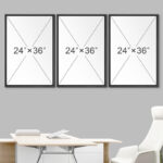 Mid Century Modern Boho " African American Stylish Black Woman Female Portrait Mid-Century Modern Boho Abstract Jungle Plant " 3 - Pieces - Image 4