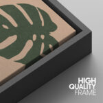 Mid Century Modern Boho " African American Stylish Black Woman Female Portrait Mid-Century Modern Boho Abstract Jungle Plant " 3 - Pieces - Image 7