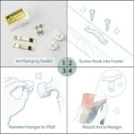 Mid Century Modern Boho " African American Stylish Black Woman Female Portrait Mid-Century Modern Boho Abstract Jungle Plant " 3 - Pieces - Image 8