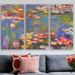 Miko " Water Lilies " by Claude Monet 3 - Pieces