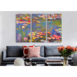 Miko " Water Lilies " by Claude Monet 3 - Pieces - Image 2