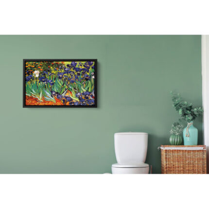 Miko ‘Irises’ by Vincent van Gogh, Iconic Van Gogh Purple & Blue Flower Oil Paining Fine Art Print, Botanical Wall Art - Chic Decora