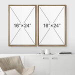 Minimal Landscape Beige Tan Abstract Grunge Modern Art Minimalist Neutral Decor Frame 2 Pieces Picture - Canvas Print - Image 8
