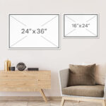 Minimal Landscape Pastel Green Modern Contemporary Art Chic Minimalist Room Decor Framed On Canvas Print Wall Art - Image 3