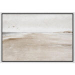 Minimal Landscape Sandy Beach Coastal Abstract Seascape Minimalist Neutral Decor Large Framed Canvas Print Wall Art - Image 5