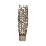 Modern Aluminum Vase with Intricate Openwork Design - Image 5