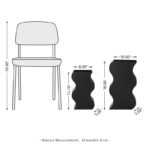 Modern Black Textured Ripple Metal Vase Floor Vase (Set of 2) - Image 5