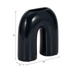 Modern Ceramic & Stoneware Arched Horseshoe Vase - Contemporary Decorative Accent for Home Decor - Image 4
